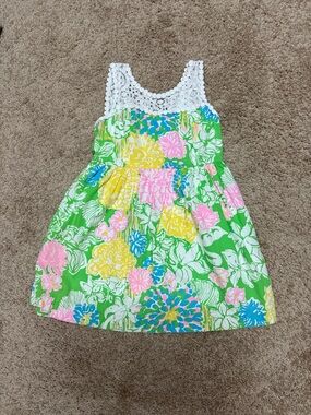 Lilly Pulitzer Girls Dress Hibiscus Stroll size 7